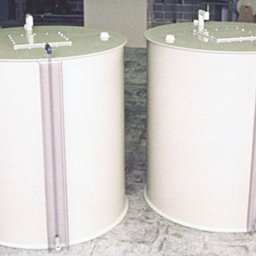 Circular tanks and carbon filters PEHD