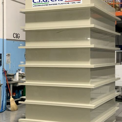 Vasca in PP da 12mc per stoccaggio acido esausto