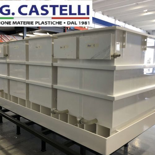 Vasche in PP autoestinguente per trattamenti superficiali metalli